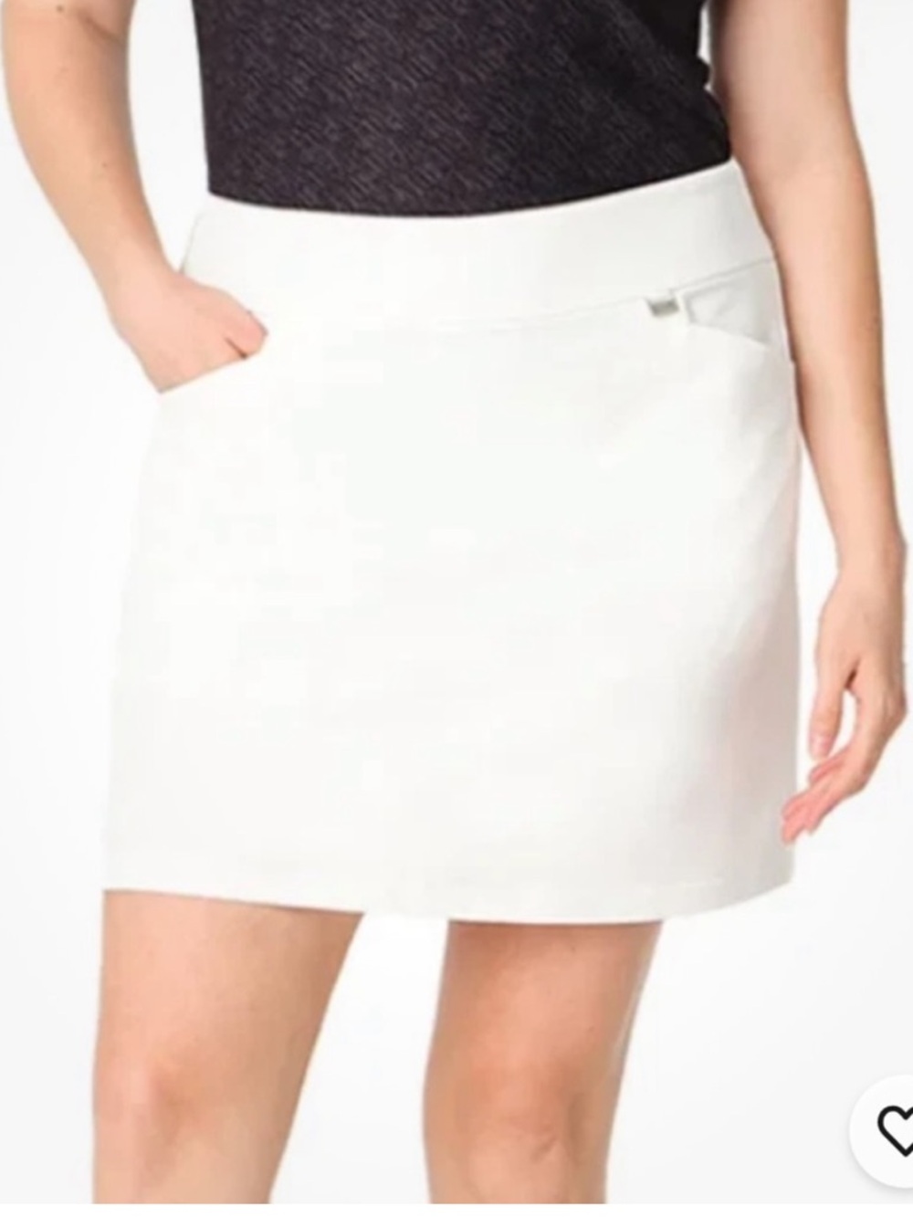 Greg Norman Collection White Golf Skort skirt with pockets XL